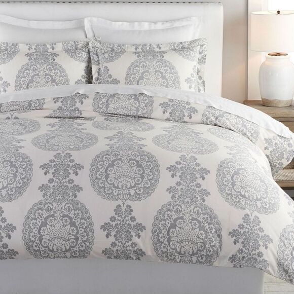 Pottery Barn Other - Pottery Barn Lucianna Medallion Percale Duvet Cover Twin